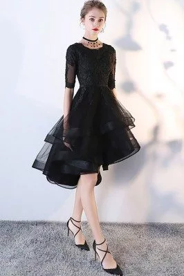 Two pieces grey lace tulle homecoming prom dresses, CM0003