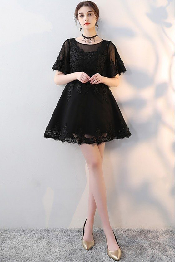 ワンピース elfelfelfarchives LACE LINED DRESS Black 711g+z6GfLL._UY1000_.jpg