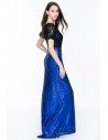 Lace And Sequins V-neck Long Formal Dress - CK534