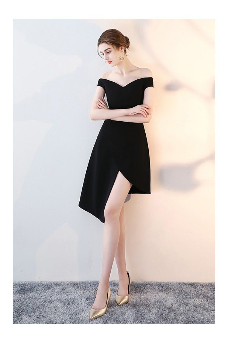 Chic Black High Low Homecoming Dress Off Shoulder - $73.7 #HTX86062 ...