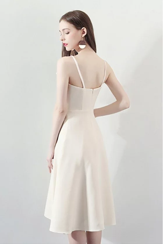 Adorable Straps Bow-Knot Appliques Short Cocktail Homecoming Dresses Party Dress C343 main image 0