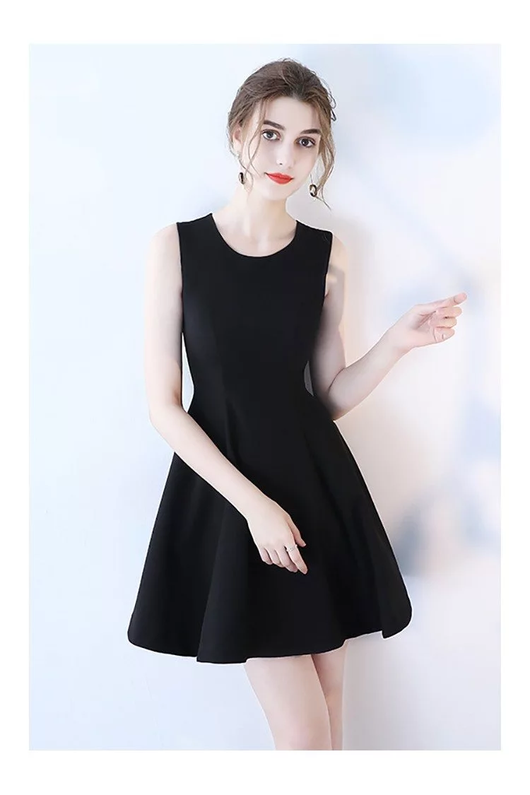 Little Black Simple Aline Homecoming Dress Sleeveless - $64.9 #HTX86051 ...