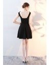 Black Short Halter Homecoming Party Dress Aline - HTX86018