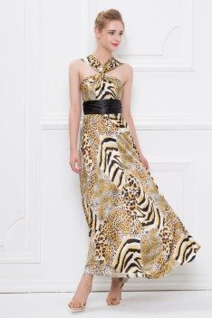 Leopard Print Long Special Occasion Dress - CK414