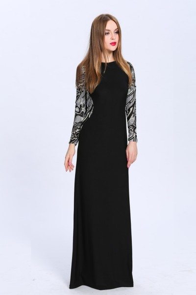 Black Long Sleeve Party Dress