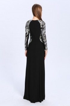 Black Long Sleeve Party Dress - CK421