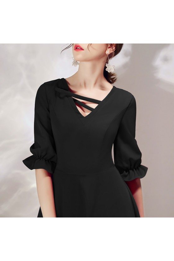 Buy Zink London Black Knee Length Dress for Women Online @ Tata CLiQ