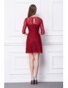 Half Sleeve Short Lace Dress - DK338