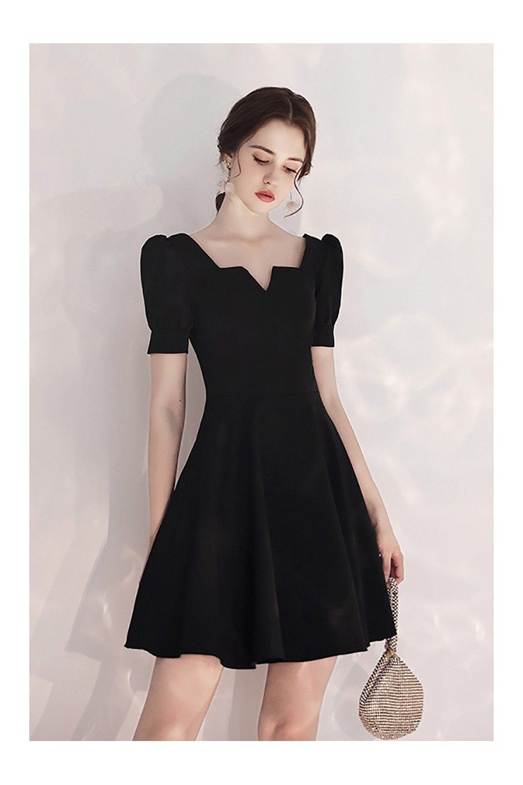 Designer Sequin Short Black Cocktail Party Dress-thanhphatduhoc.com.vn