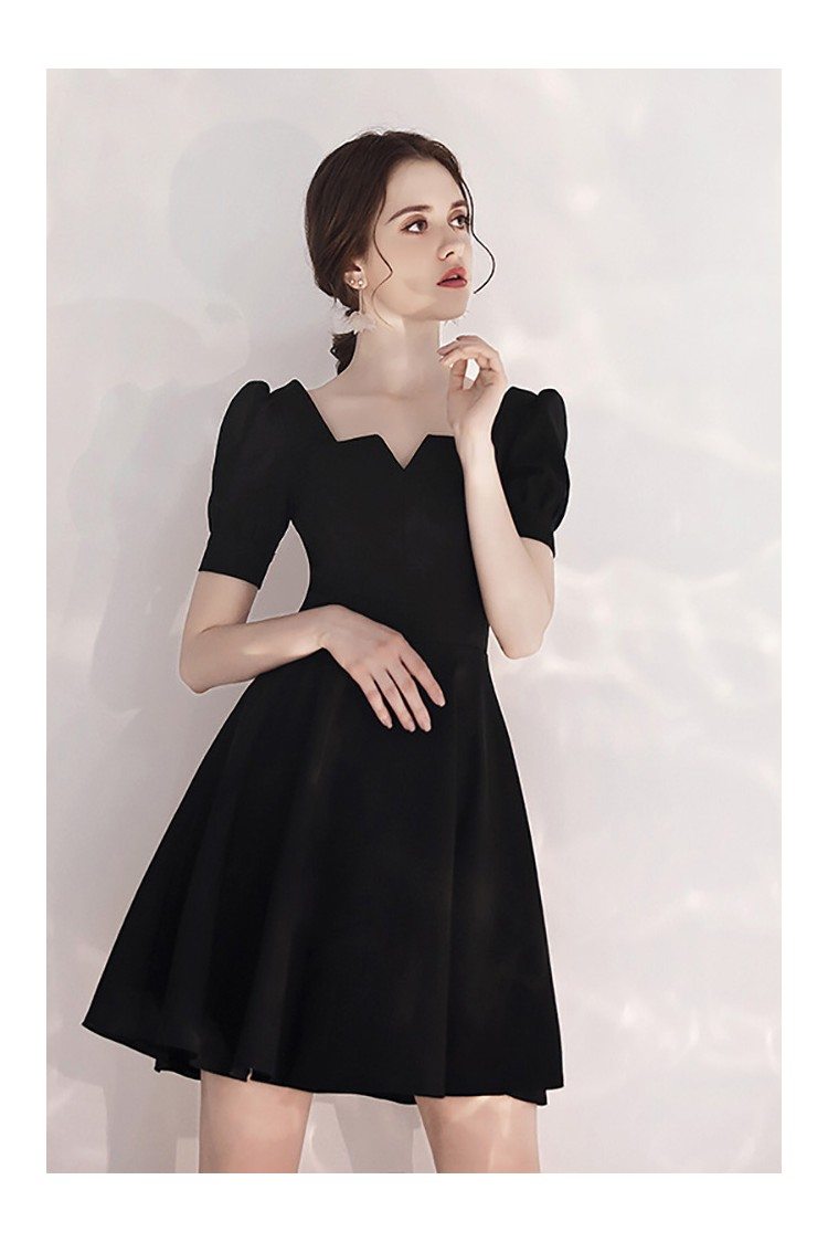 Pleated Black Jersey Wrapped Fitted Short Party Dress - Lunss-thanhphatduhoc.com.vn