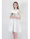 Chi White Asymmetrical Sleeve Party Dress Aline With Ruffles - HTX97011