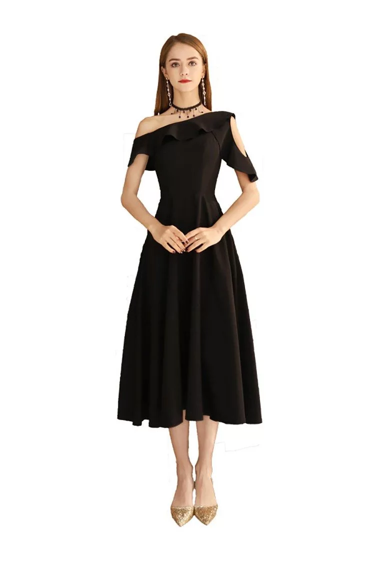 black midi dress formal