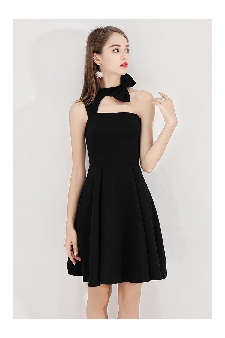 Short Halter Little Black Chic Party Dress Aline - $58.3 #BLS97020 ...