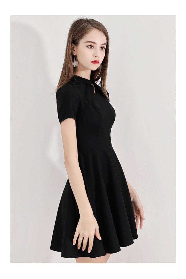 Little Black Short Party Dress With Short Sleeves - $53.9784 #BLS97013 ...