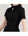 Little Black Short Party Dress With Short Sleeves - BLS97013