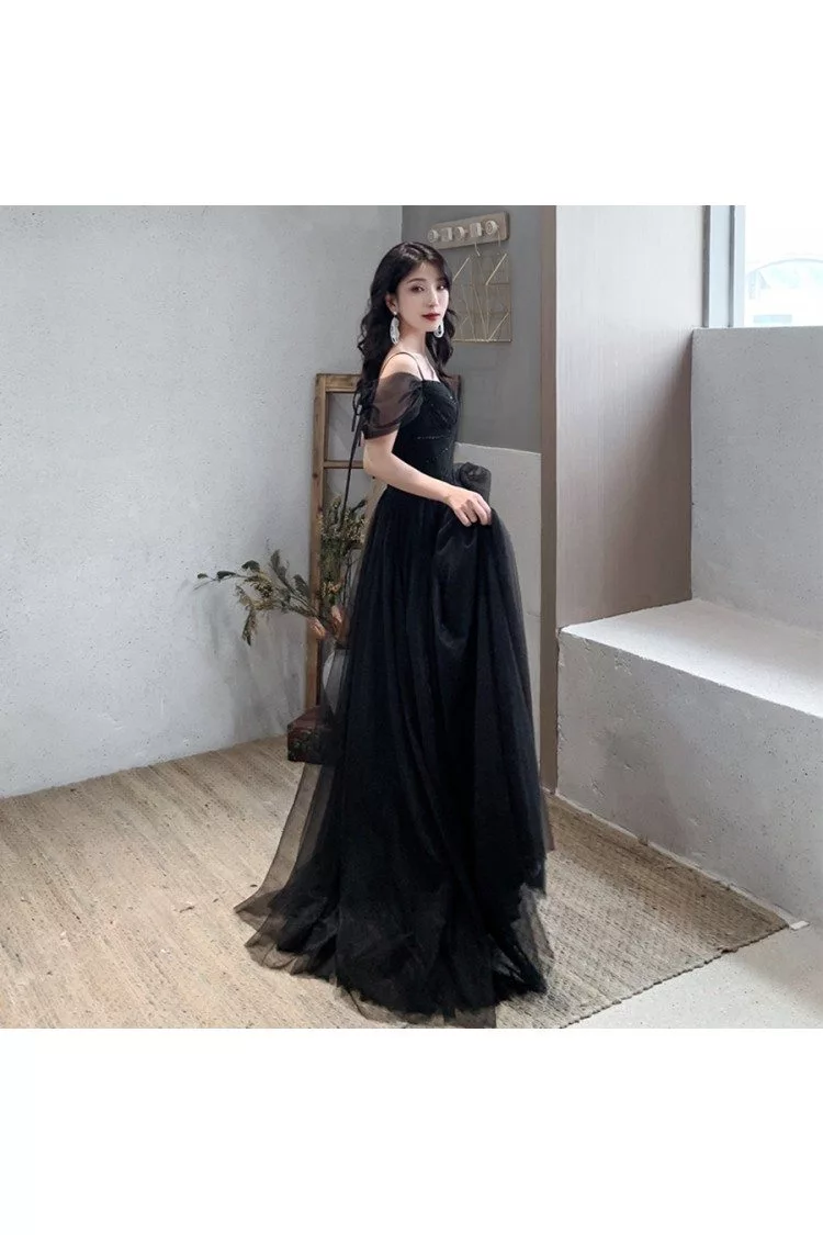 Elegant Sequin Tulle Long Black Formal Dress For Cheap - $118.98 # ...